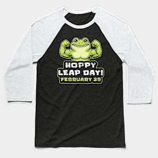 Funny Hoppy Leap Day February 29 For Frog Lover Baseball T-Shirt